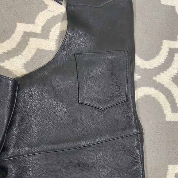 Vintage Frontier Leathers Black Chaps Size XL - Picture 3 of 7